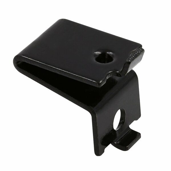 Prime-Line Matte Black Metal Strip Lock Style Shelf Bracket , Knape and Vogt 8 Pack U 101738